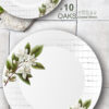 Melamine Dinner Set | Oaks Dinner (10) | Elegant, Durable, Heat-Resistant Plates & Bowls | Unbreakable, Lightweight, Premium Quality Dinnerware
