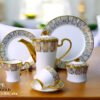 24-Piece Tea Set Electro Gold F484 | High-Quality Elegant Tea Crockery