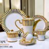 24-Piece Tea Set Electro Gold F485 | High-Quality Elegant Tea Crockery