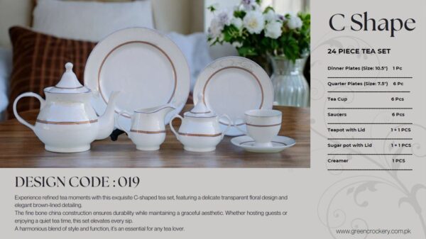 24-Piece Tea Set (C019) High-Quality Elegant Tea Crockery (1)