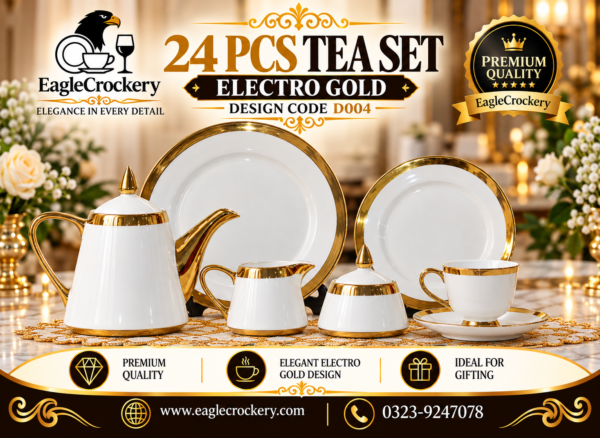 24-Piece Tea Set Electro Gold (D004)
