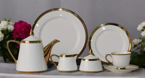 24-Piece Tea Set Electro Gold (D004) High-Quality Elegant Tea Crockery (1)