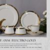 24-Piece Tea Set Electro Gold (D004) High-Quality Elegant Tea Crockery (1)