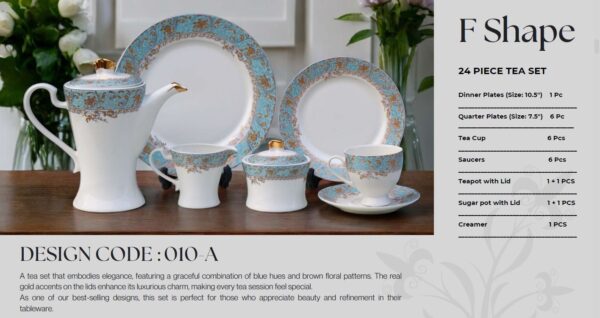 24-Piece Tea Set (F010A) High-Quality Elegant Tea Crockery (1)