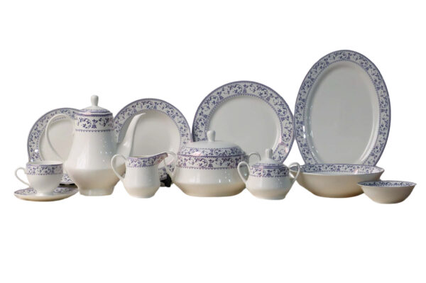 61 Pc Bone China Dinner Set (A108) High-Quality, Stylish, Premium Crockery