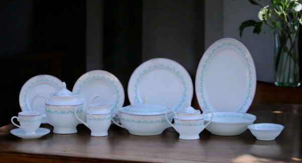 61 Pc Bone China Dinner Set (A050) | High-Quality, Stylish, Premium Crockery