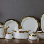 61 Pc Bone China Dinner Set Electro Gold (D001) High-Quality, Stylish, Premium Crockery (1)