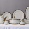 61 Pc Bone China Dinner Set Electro Gold (D004) High-Quality, Stylish, Premium Crockery (2)