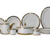 61 Pc Bone China Dinner Set Electro Gold (D004) High-Quality, Stylish, Premium Crockery (2)