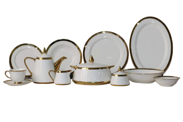 61 Pc Bone China Dinner Set Electro Gold (D004) High-Quality, Stylish, Premium Crockery (2)