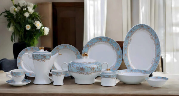 61 Pc Bone China Dinner Set (F010A) High-Quality, Stylish, Premium Crockery (1)