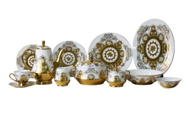 72 Pc Dinner Set Electro Gold A438 High-Quality, Stylish, Premium Crockery (1)