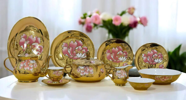 72 Pc Dinner Set Electro Gold (C425) High-Quality, Stylish, Premium Crockery (1)