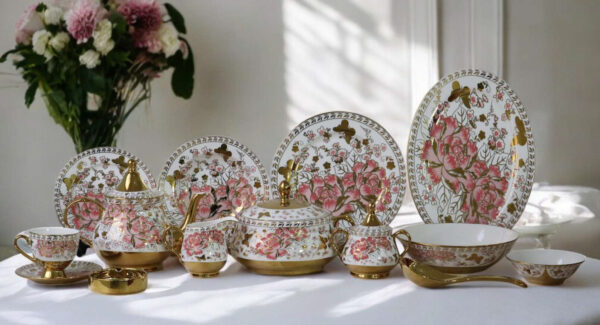 72 Pc Dinner Set Electro Gold (C439) High-Quality, Stylish, Premium Crockery (1)