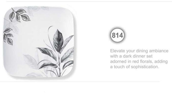 Melamine Dinner Set | Elite Dinner (814) | Elegant, Durable, Heat-Resistant Plates & Bowls | Unbreakable, Lightweight, Premium Quality Dinnerware