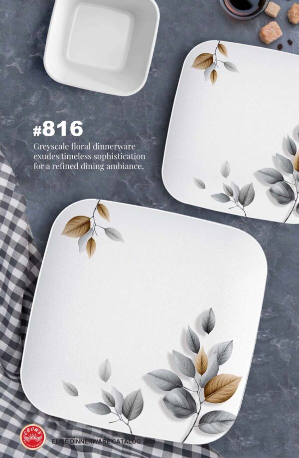 Melamine Dinner Set (816) Elegant, Durable, Heat-Resistant Plates & Bowls Unbreakable, Lightweight, Premium Quality Dinnerware (Copy)