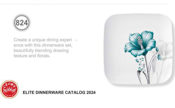 Melamine Dinner Set | Elite Dinner (824) | Elegant, Durable, Heat-Resistant Plates & Bowls | Unbreakable, Lightweight, Premium Quality Dinnerware