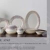61 Pc Bone China Dinner Set (A050) | High-Quality, Stylish, Premium Crockery