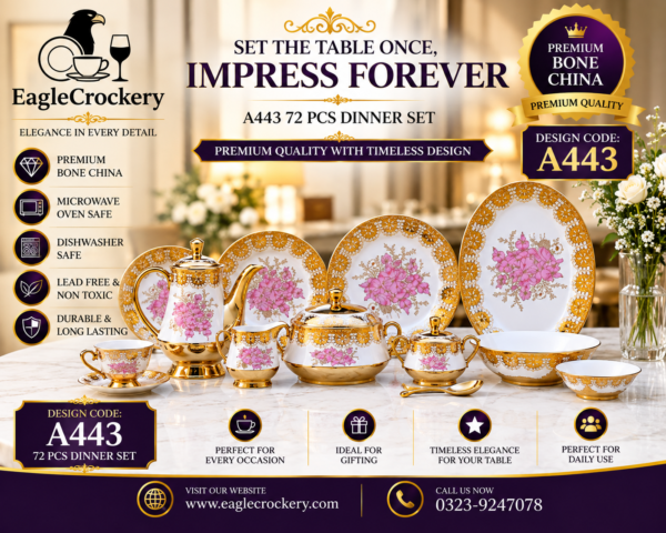 72 Pc Dinner Set Electro Gold (A443)