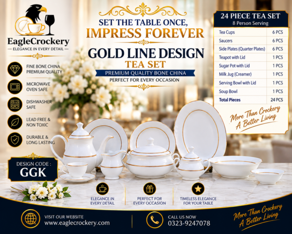 61 Pc Bone China Dinner Set (C019)