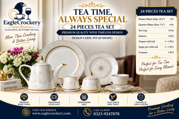 24-Piece Tea Set Electro Gold (D019)