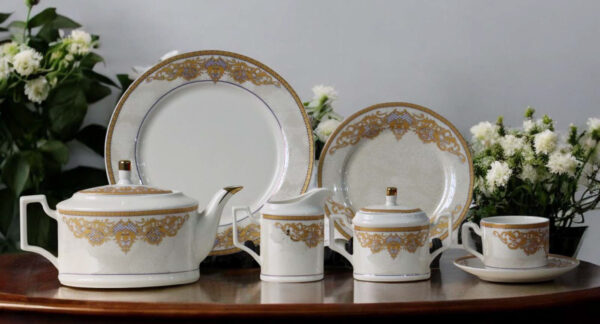 61 Pc Bone China Dinner Set (G003) | High-Quality, Stylish, Premium Crockery