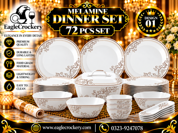 Melamine Dinner Set | Oaks Dinner (01)