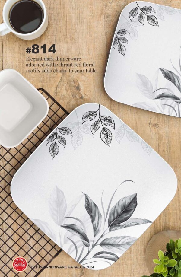 Melamine Dinner Set (814) Elegant, Durable, Heat-Resistant Plates & Bowls Unbreakable, Lightweight, Premium Quality Dinnerware