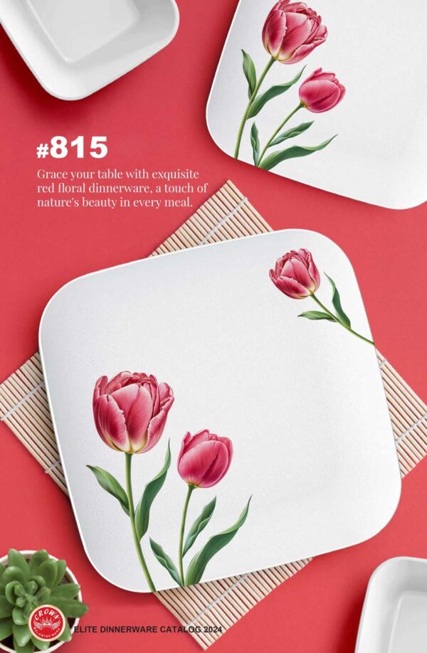 Melamine Dinner Set (815) Elegant, Durable, Heat-Resistant Plates & Bowls Unbreakable, Lightweight, Premium Quality Dinnerware