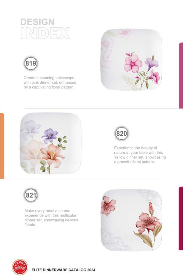 Melamine Dinner Set (815) Elegant, Durable, Heat-Resistant Plates & Bowls Unbreakable, Lightweight, Premium Quality Dinnerware