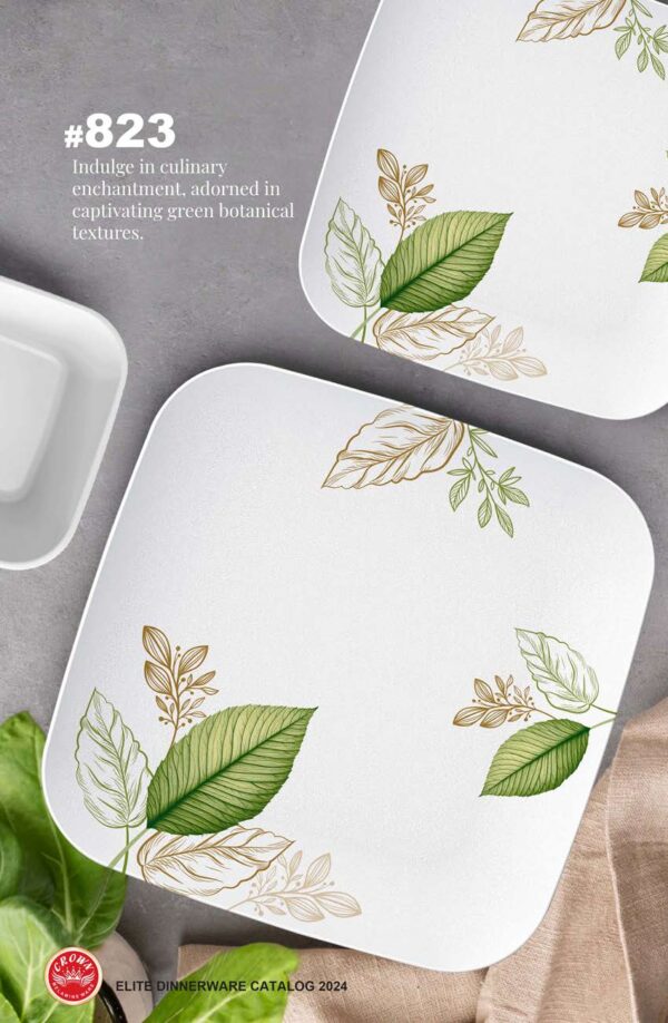 Melamine Dinner Set (823) Elegant, Durable, Heat-Resistant Plates & Bowls Unbreakable, Lightweight, Premium Quality Dinnerware