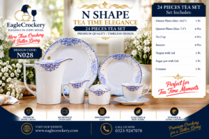 24-Piece Tea Set Electro Gold N028– Luxury Premium Tea Crockery