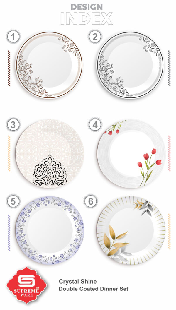 Melamine Dinner Set | Oaks Dinner (1) | Elegant, Durable, Heat-Resistant Plates & Bowls | Unbreakable, Lightweight, Premium Quality Dinnerware