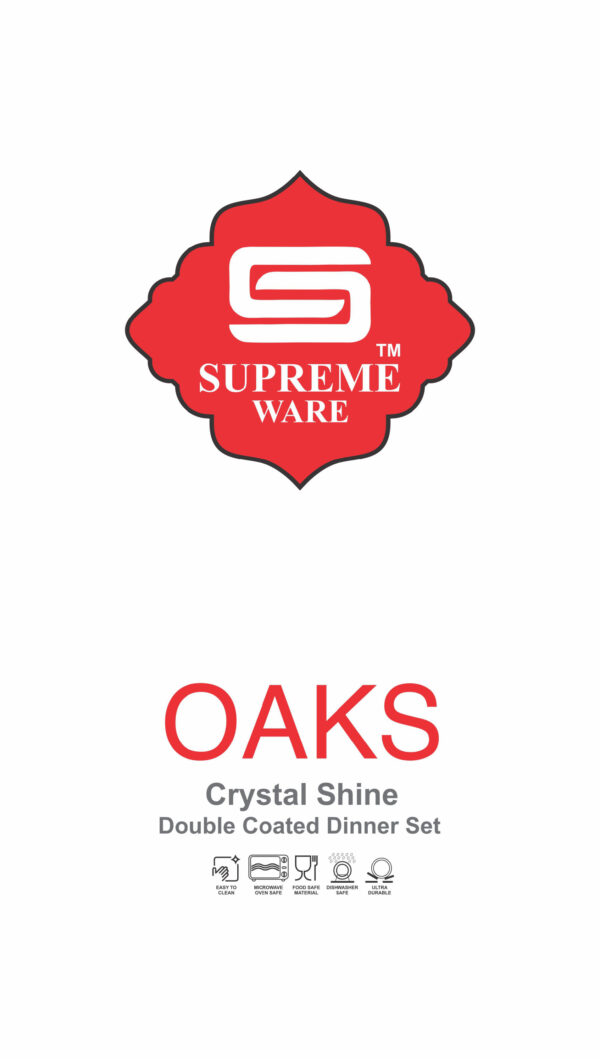 Melamine Dinner Set | Oaks Dinner (1) | Elegant, Durable, Heat-Resistant Plates & Bowls | Unbreakable, Lightweight, Premium Quality Dinnerware