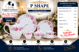 24-Piece Tea Set Electro Gold P092 – Luxury Premium Tea Crockery