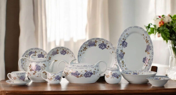 61 Pc Bone China Dinner Set (R053) | High-Quality, Stylish, Premium Crockery