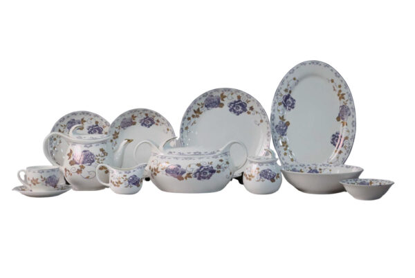 61 Pc Bone China Dinner Set (R053) | High-Quality, Stylish, Premium Crockery