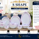 61 Pc Bone China Dinner Set (S110) – Premium Quality, Stylish & Elegant Dinnerware