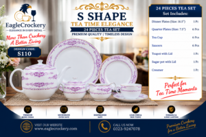 24-Piece Tea Set Electro Gold S110 – Luxury Premium Tea Crockery
