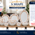 61 Pc Bone China Dinner Set (S253) – Premium Quality, Stylish & Elegant Dinnerware