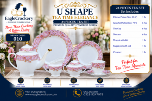 24-Piece Tea Set Electro Gold U010 – Luxury Premium Tea Crockery