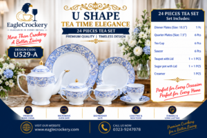 61 Pc Bone China Dinner Set (R053) – Premium Quality, Stylish & Elegant Dinnerware