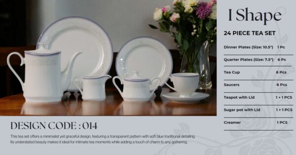 61 Pc Bone China Dinner Set (I014) | High-Quality, Stylish, Premium Crockery
