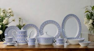 61 Pc Bone China Dinner Set (I063C) | High-Quality, Stylish, Premium Crockery