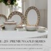 76 Pc Dinner Set Electro Gold (K215) | High-Quality, Stylish, Premium Crockery