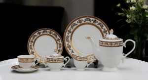 76 Pc Dinner Set Electro Gold (K215) | High-Quality, Stylish, Premium Crockery