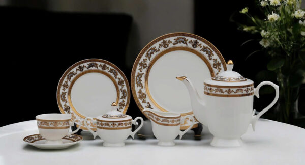 76 Pc Dinner Set Electro Gold (K215) | High-Quality, Stylish, Premium Crockery