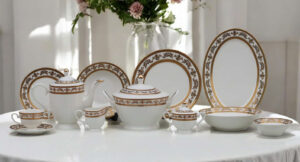 76 Pc Dinner Set Electro Gold (K215) | High-Quality, Stylish, Premium Crockery