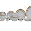 61 Pc Bone China Dinner Set (K280 PREMIUM GOLD SERIES) | High-Quality, Stylish, Premium Crockery
