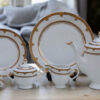 61 Pc Bone China Dinner Set (K280 PREMIUM GOLD SERIES) | High-Quality, Stylish, Premium Crockery